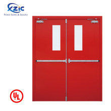 UL Listed Hotel 2 Hours fire rated exit door  steel fire door 5x7 Feet